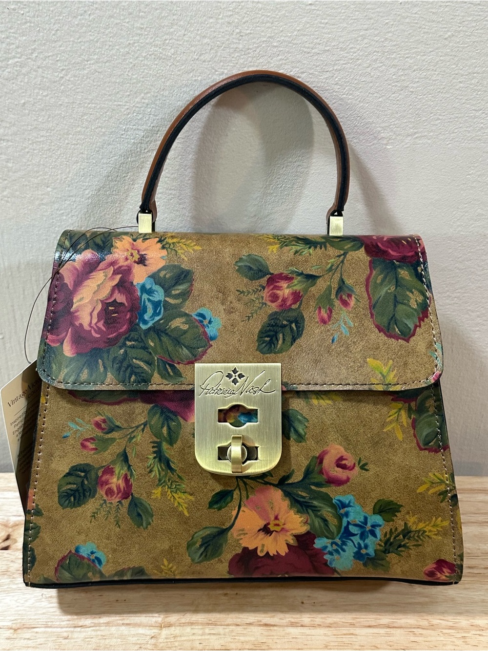Patricia Nash Vintage Victorian Garden Collection Chauny Floral Satchel - Picture 14 of 15